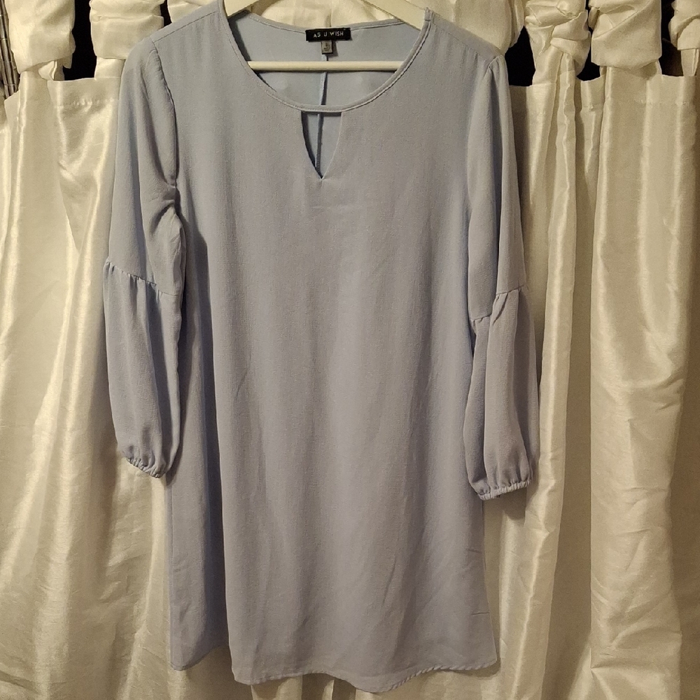 As U Wish Light Blue/purple Dress Small